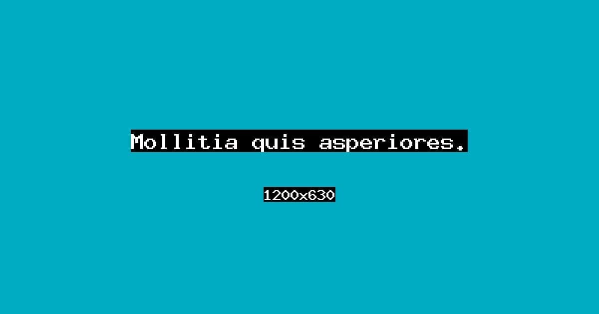 Mollitia quis asperiores.