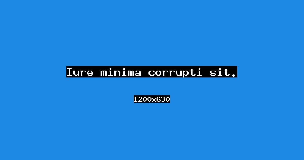 Iure minima corrupti sit.