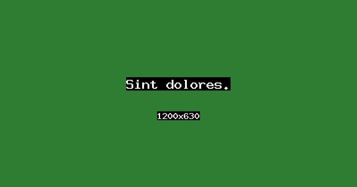 Sint dolores.