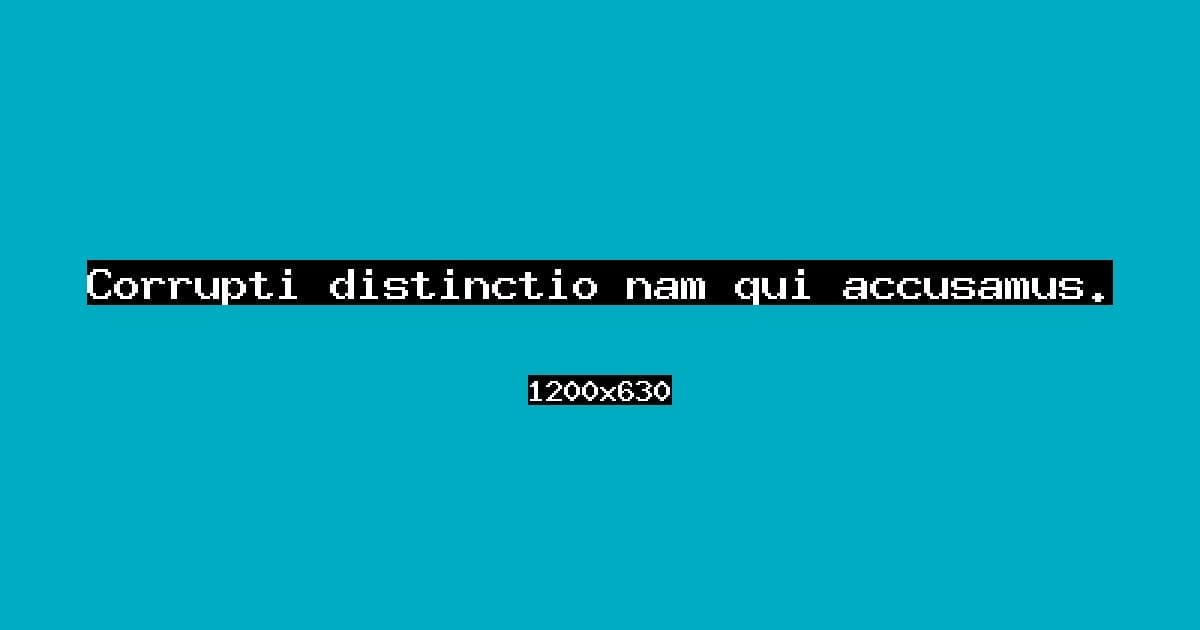 Corrupti distinctio nam qui accusamus.