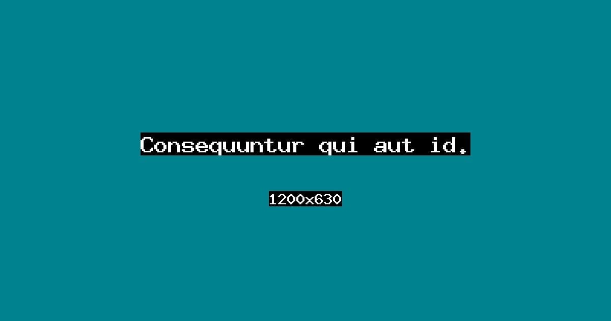 Consequuntur qui aut id.
