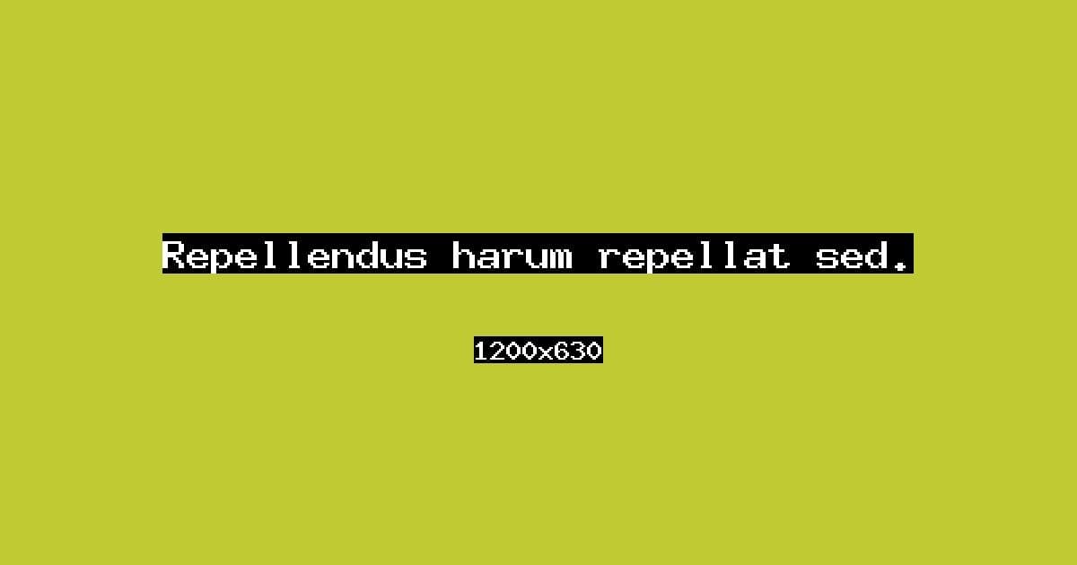 Repellendus harum repellat sed.