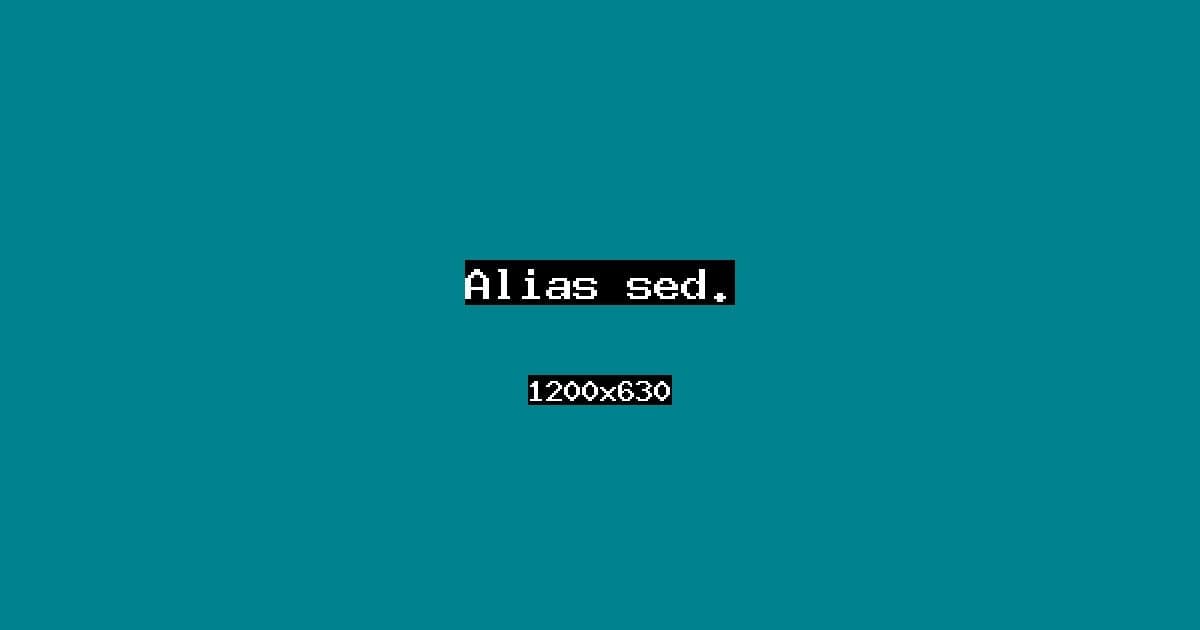 Alias sed.