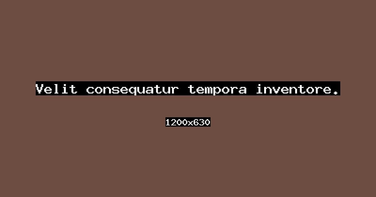 Velit consequatur tempora inventore.