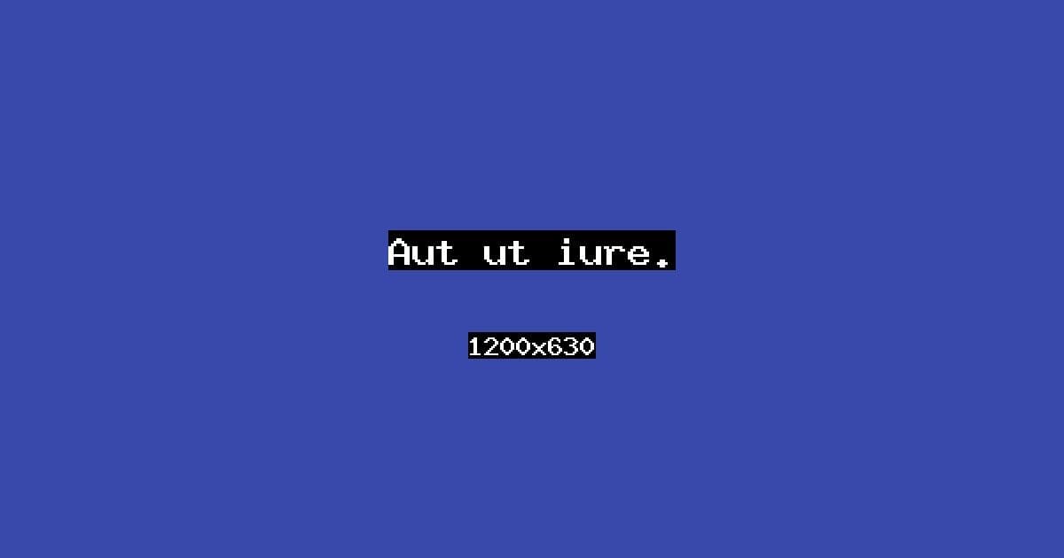 Aut ut iure.