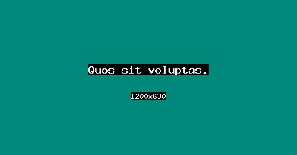 Quos sit voluptas.
