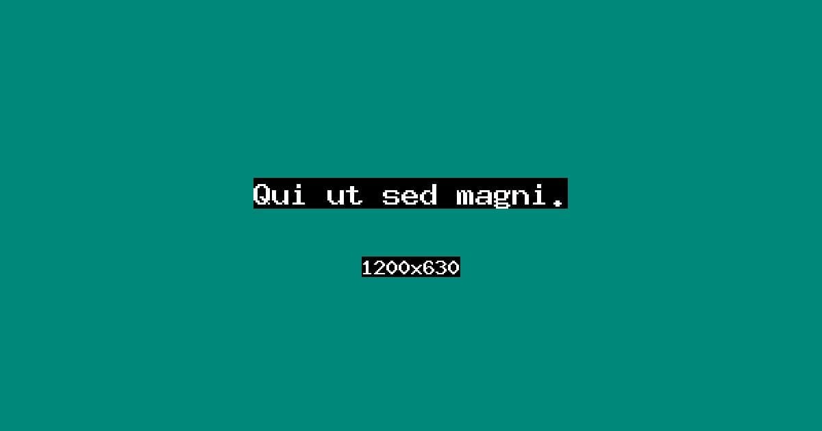 Qui ut sed magni.