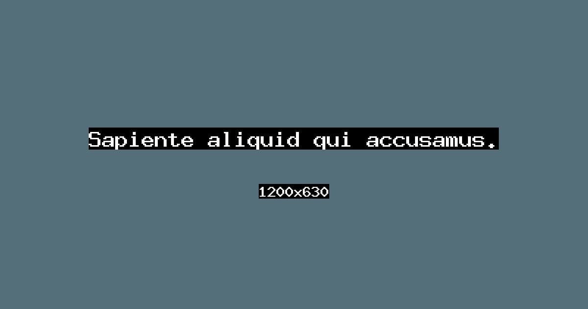 Sapiente aliquid qui accusamus.