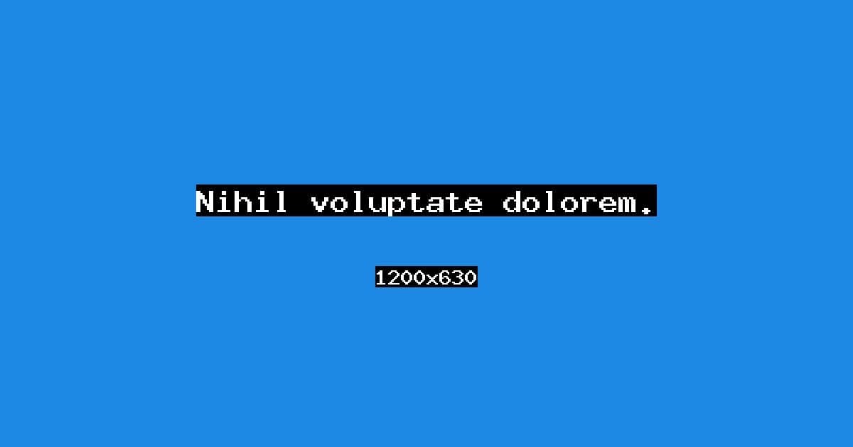 Nihil voluptate dolorem.