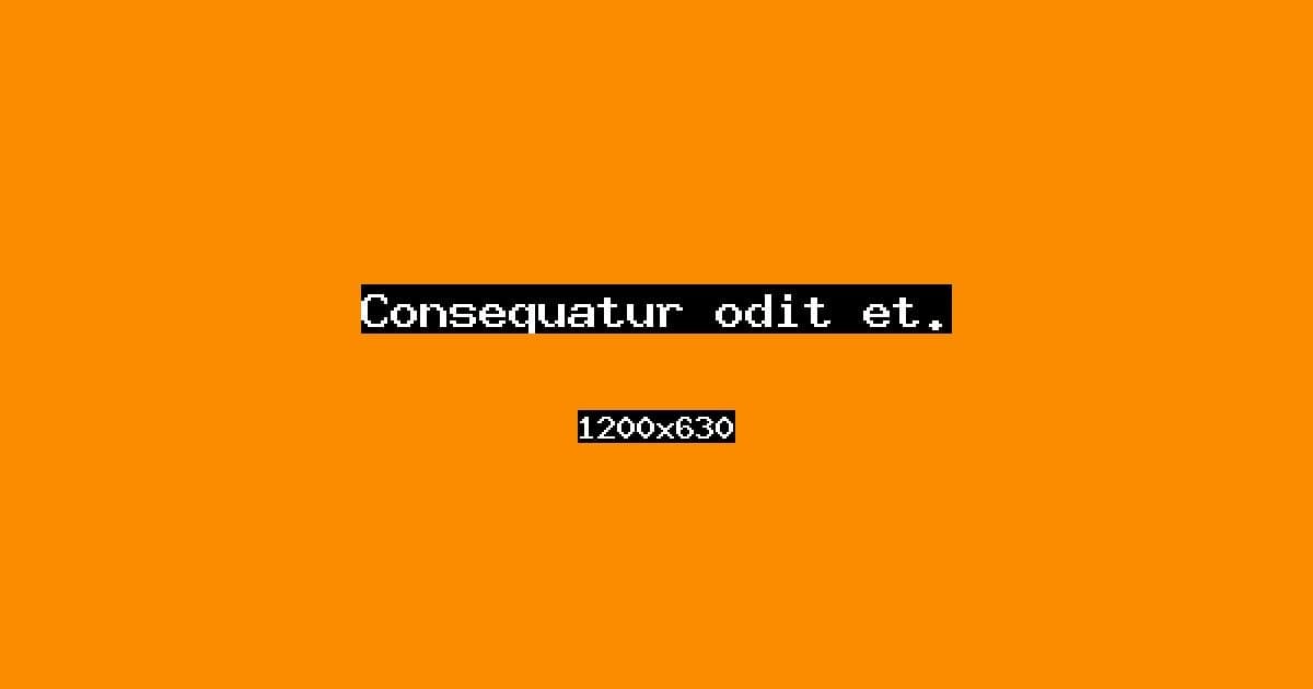 Consequatur odit et.