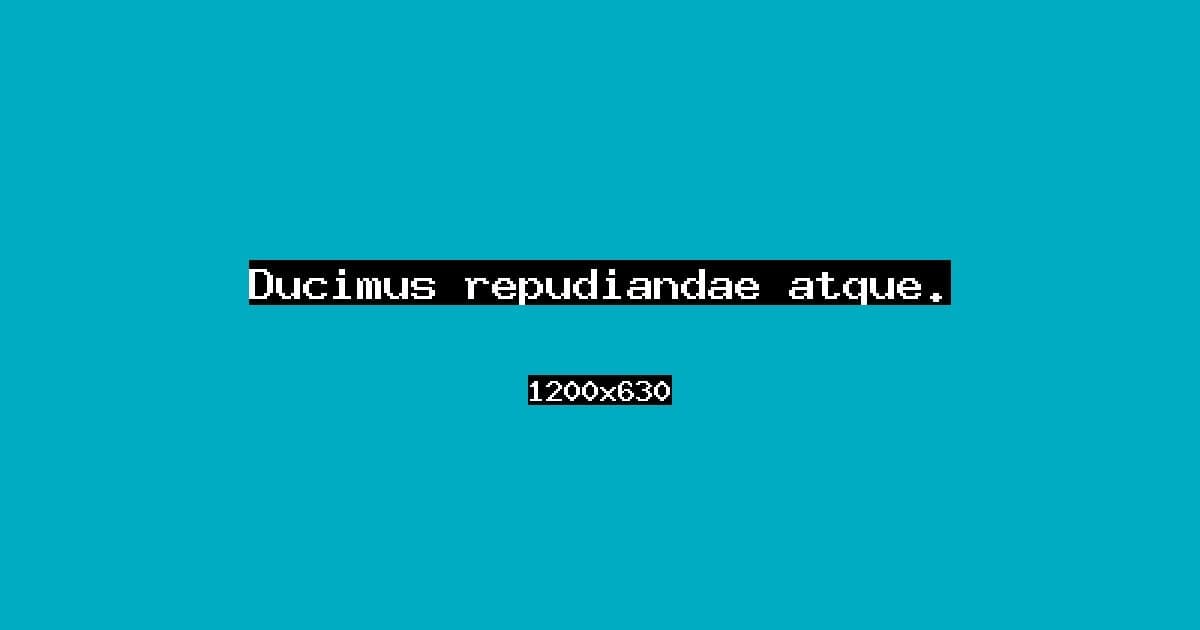 Ducimus repudiandae atque.