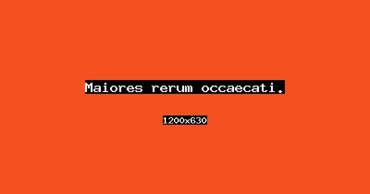 Maiores rerum occaecati.