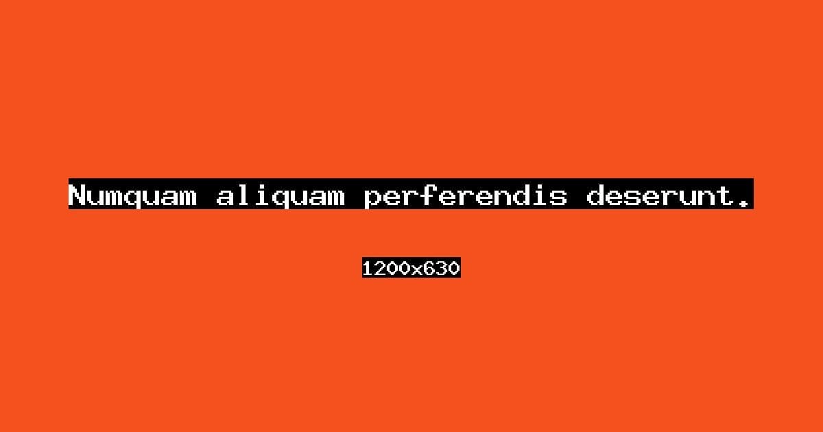 Numquam aliquam perferendis deserunt.