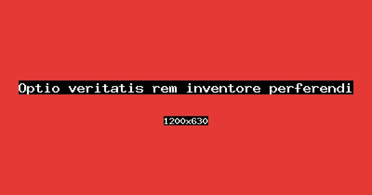 Optio veritatis rem inventore perferendis.