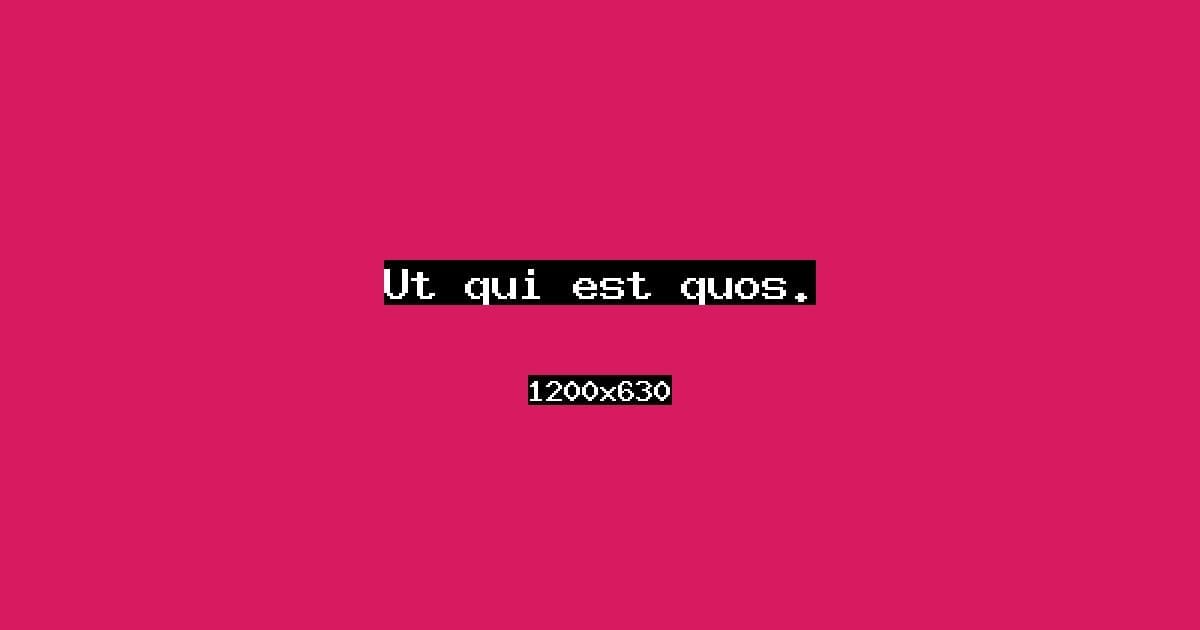 Ut qui est quos.