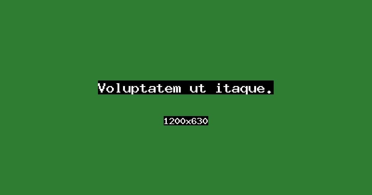 Voluptatem ut itaque.