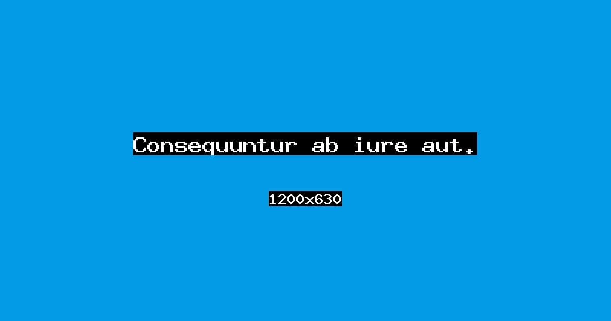 Consequuntur ab iure aut.