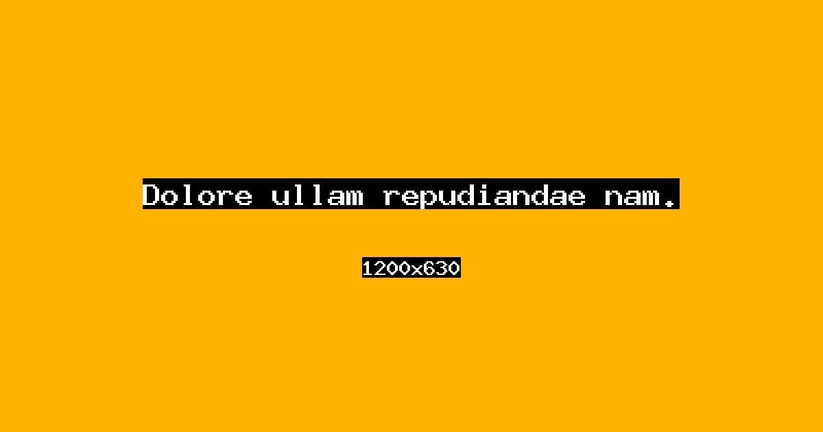 Dolore ullam repudiandae nam.