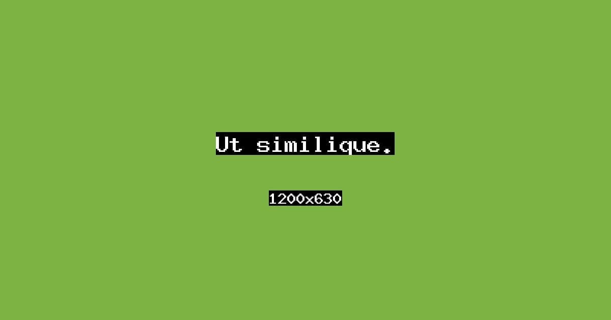 Ut similique.