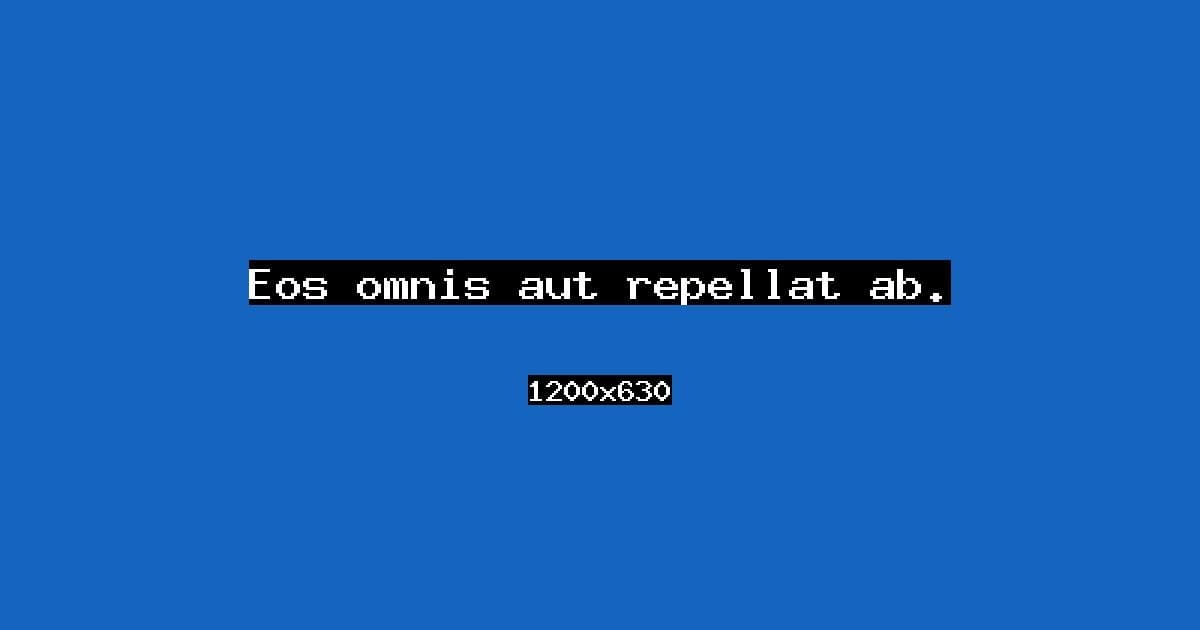Eos omnis aut repellat ab.